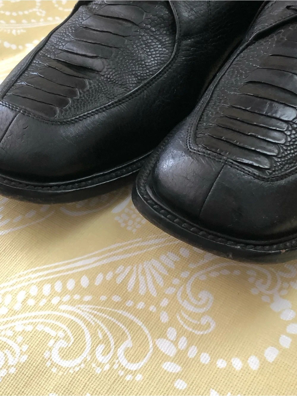 Belvedere Florence Ostrich Leg Leather Lace-Up Oxford